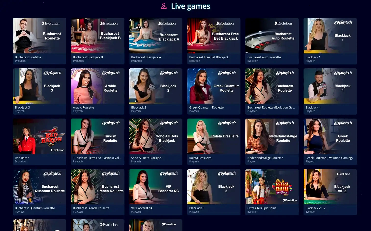 Interfaccia app mobile Boombet con giochi slot e live casino